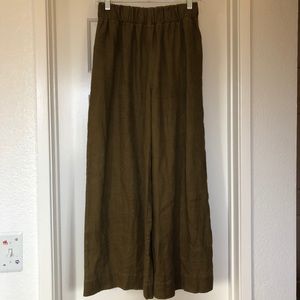 Elizabeth Suzann Florence Pants Olive Linen (S)